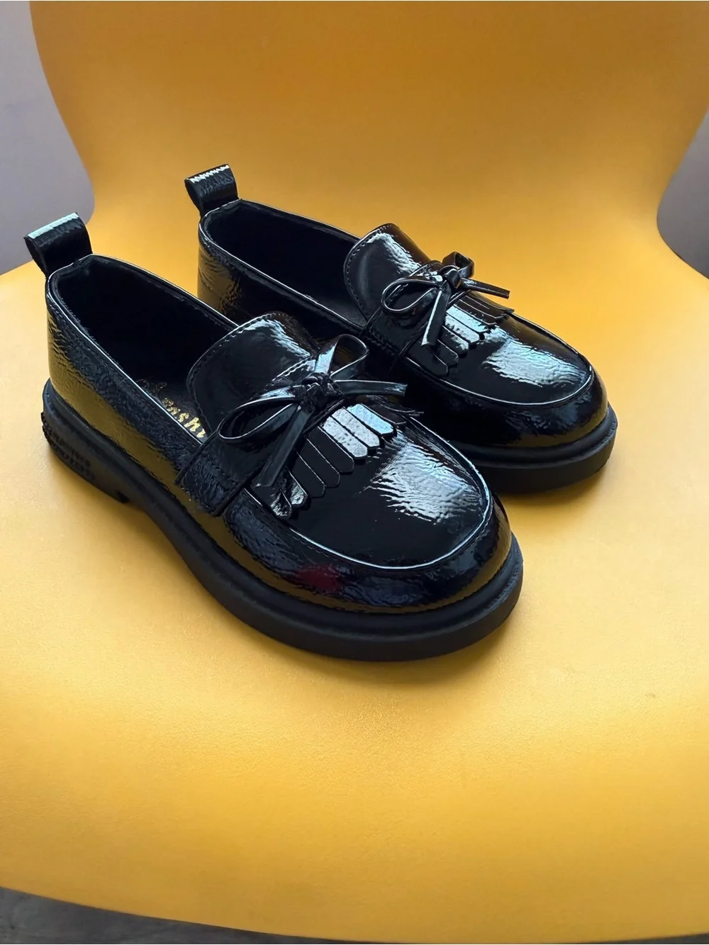 Classic Patent Loafer for Kids - Black